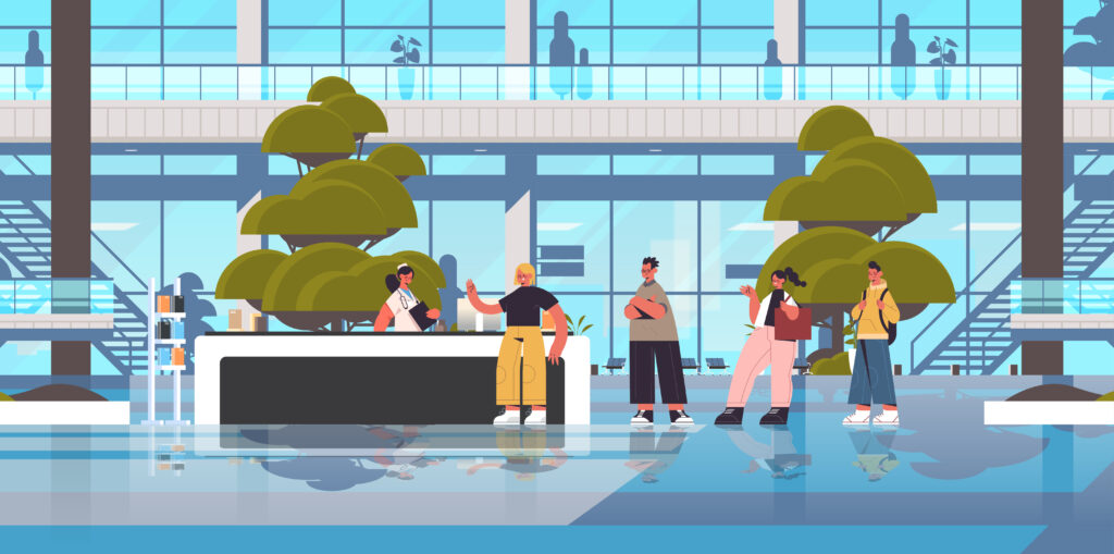 19 Job Hiring Event Ideas to Win Talent From Your Competitors 9 students visiting an employer's office as part of recruiting event ideas